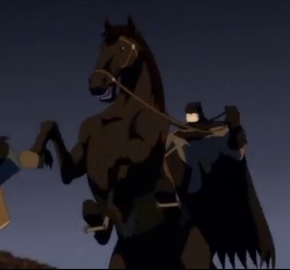 Batman on horseback, hells yeah!