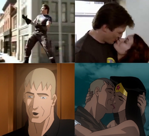 And in both cases, he gets the girl.