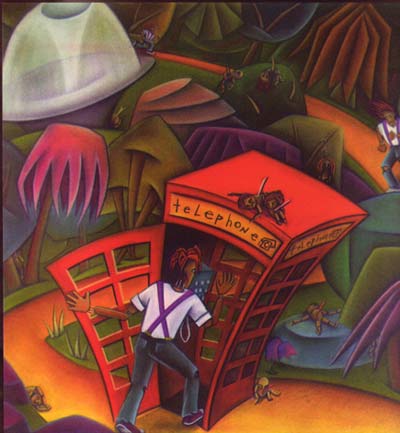 A panel from the original Dark Town comic.